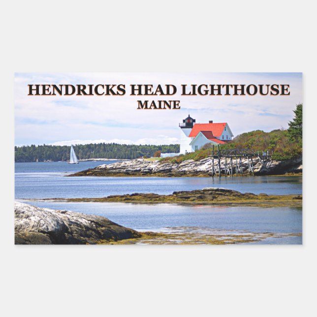 Hendricks Head Lighthouse, Maine Stickers (Front)