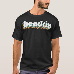 Hendrix Retro Rainbow Typography Faded Style T-Shirt