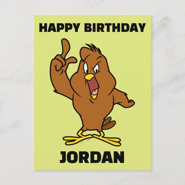 Henery Hawk Yelling Postcard (Front)