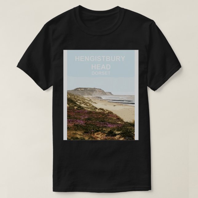 Hengistbury Head Dorset Travel Gift T-Shirt (Design Front)