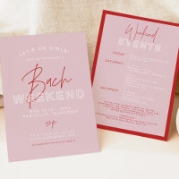 HENLEY Modern Pink & Red Bachelorette Itinerary