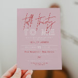 HENLEY Modern Pink Red Talk Thirty To Me Birthday  Invitation<br><div class="desc">This "talk thirty to me" birthday" invitation features an edgy handwritten script font and modern pink and red colour combination. Edit most wording to meet your needs and pair with anything in the HENLEY collection for a cohesive look.</div>