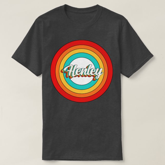 Henley Name Shirt Vintage Henley Circle (Design Front)