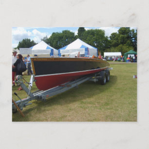 Henley on Thames, Classic motorboat on show Postcard