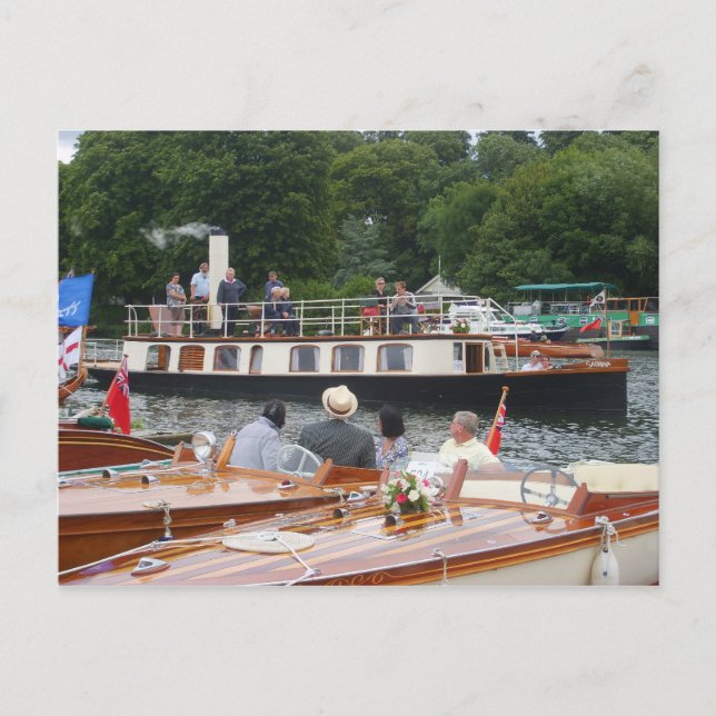 Henley on Thames, Classic steam yacht Postcard (Front)