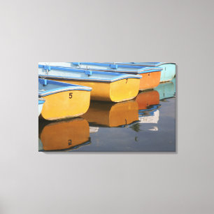 Henley-on-Thames row boats on the Thames River, Canvas Print