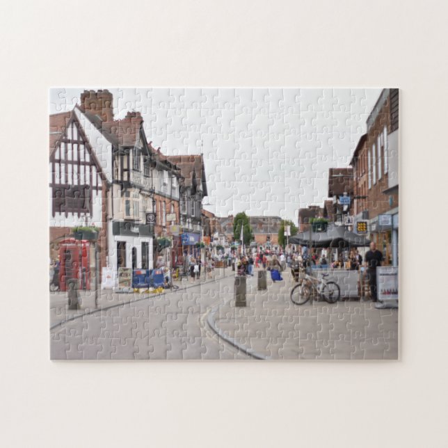 Henley Street Stratford-Upon-Avon United Kingdom Jigsaw Puzzle (Horizontal)
