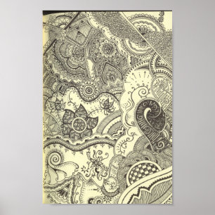 Henna Art Canvas Print