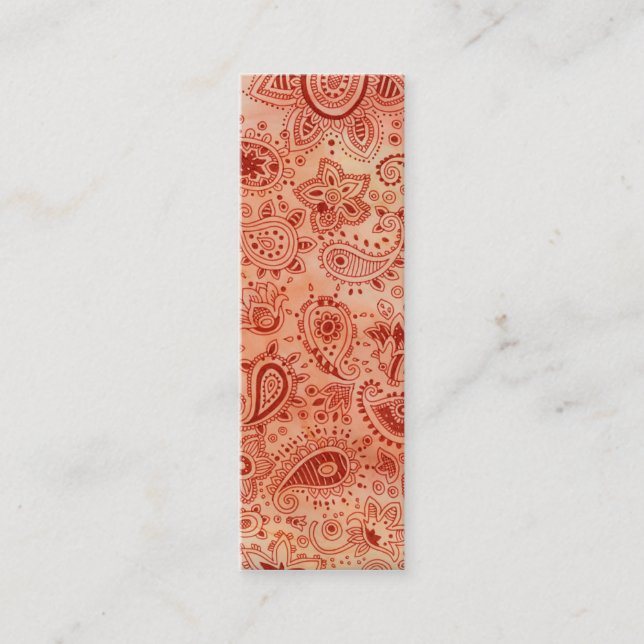 Henna Bookmark Mini Business Card (Front)