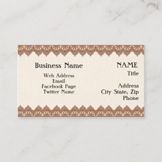 Henna Border Business Card