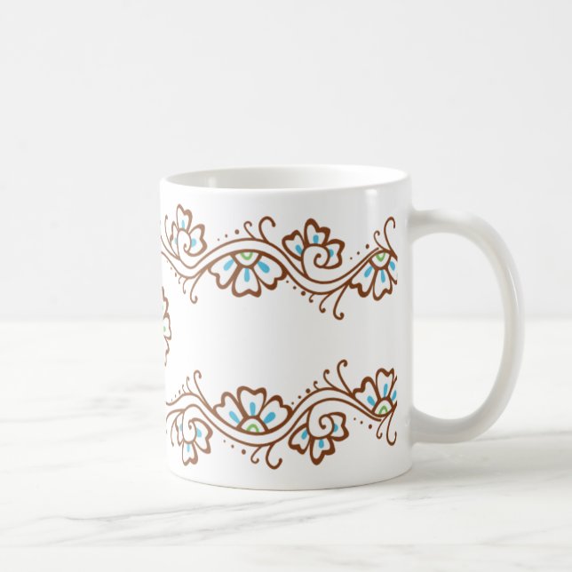 Henna Flower Chain Mug (Right)