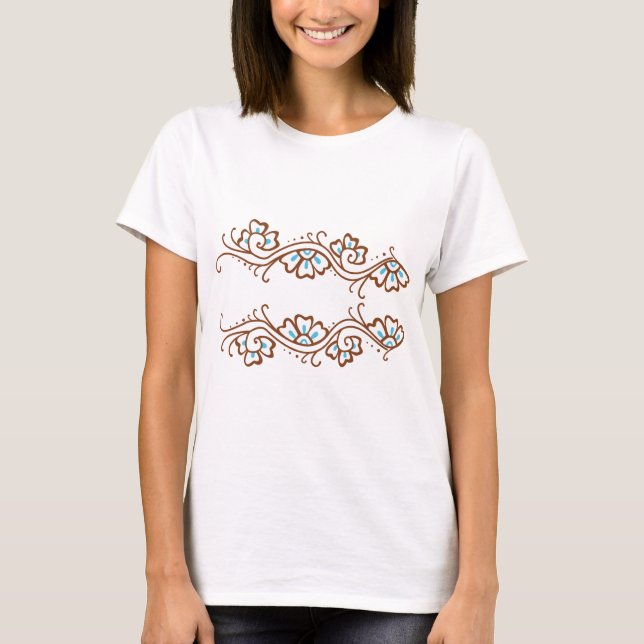 Henna Flower Chain T-Shirt (Front)