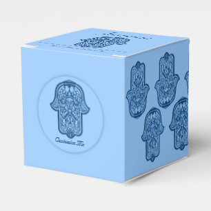 Henna Hand of Hamsa (Blue) Favour Box