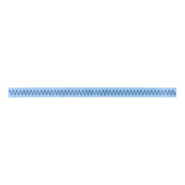 Henna Hand of Hamsa (Blue) Satin Ribbon (Front)