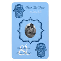 Henna Hand of Hamsa (Blue) (Save The Date)