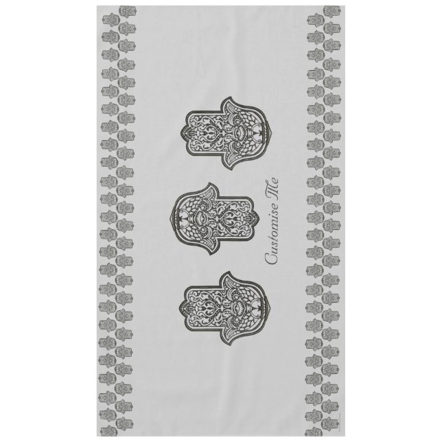 Henna Hand of Hamsa (Original) Tablecloth (Front)