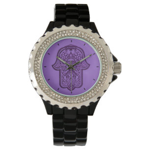 Henna Hand of Hamsa (Purple) Watch