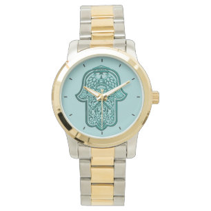 Henna Hand of Hamsa (Teal) Watch
