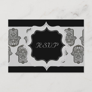 Henna Hand of Hamsa (Wedding) RSVP Card