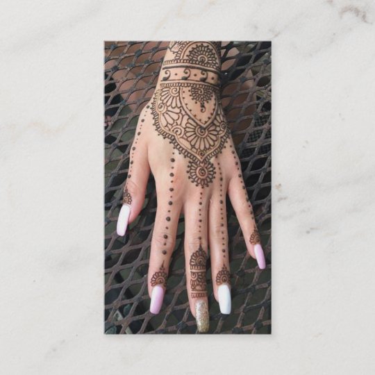 Henna Hand Tattoos Business Card Zazzle Co Uk