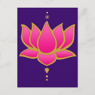 Henna Lotus Pink Postcard