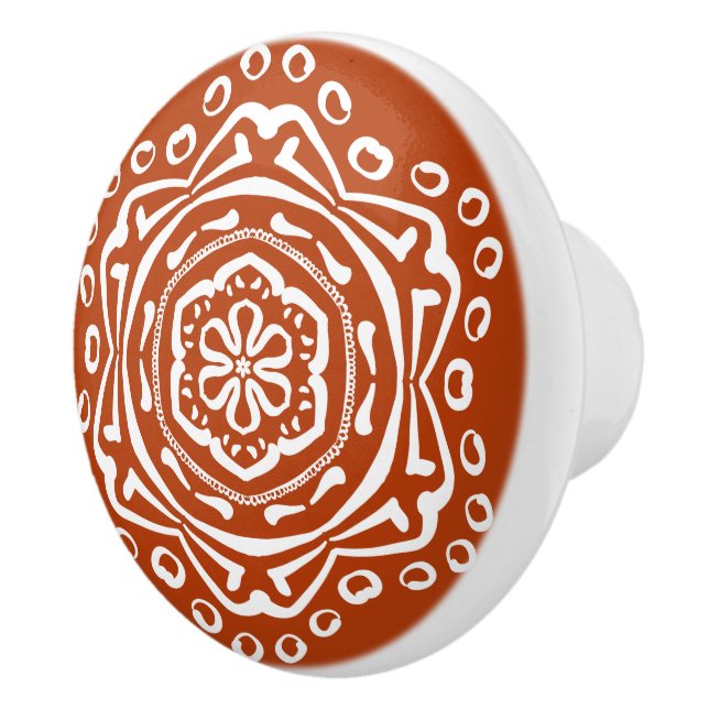 Henna Mandala Ceramic Knob (Right)