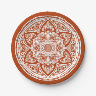 Henna Mandala Paper Plate