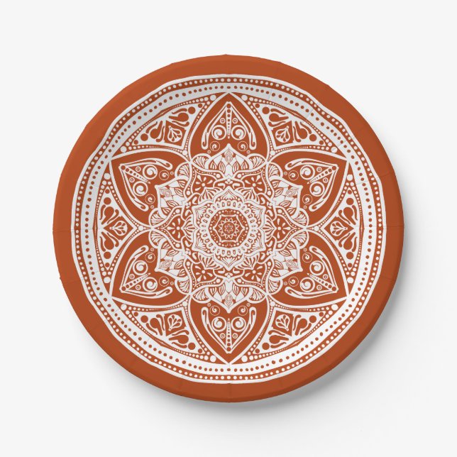 Henna Mandala Paper Plate (Front)