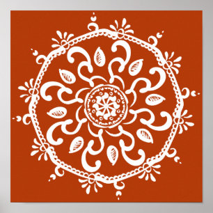 Henna Mandala Poster