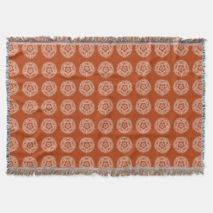 Henna Mandala Throw Blanket