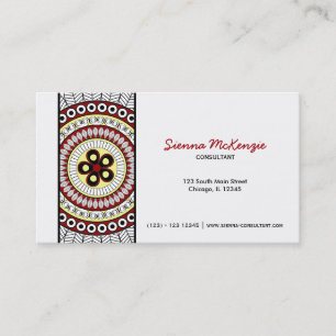 Henna Mehndi Consultant Business Card
