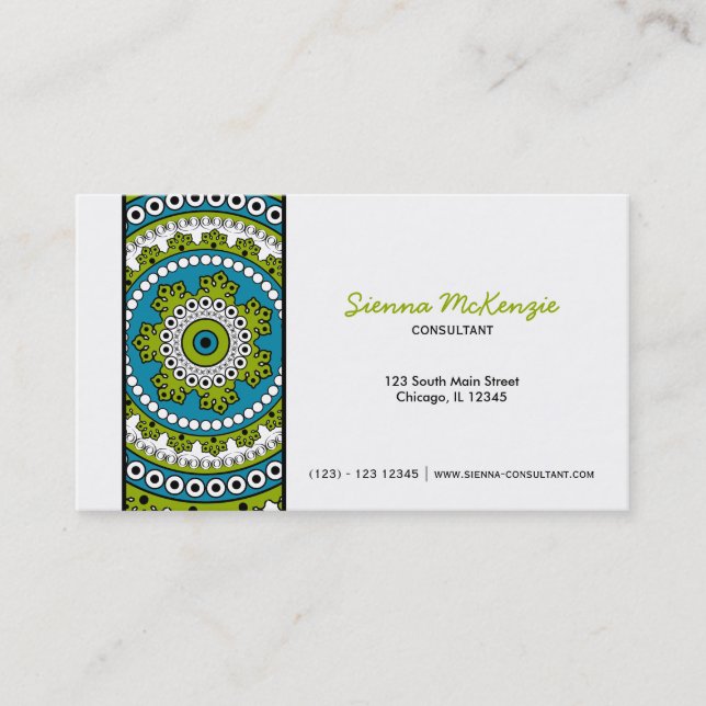 Henna Mehndi Consultant Business Card (Front)