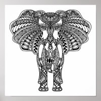 Henna Mehndi Decorated Indian Elephant 2