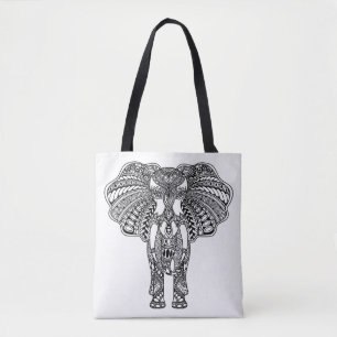 Henna Mehndi Decorated Indian Elephant 2 Tote Bag