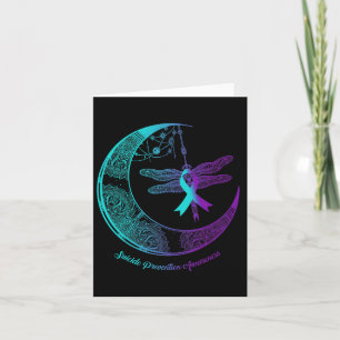 Henna Moon Dragonfly Suicide Prevention Awareness Card