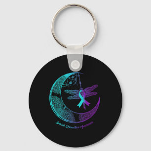 Henna Moon Dragonfly Suicide Prevention Awareness Key Ring