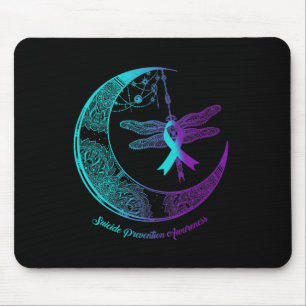 Henna Moon Dragonfly Suicide Prevention Awareness Mouse Mat