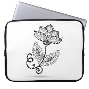 Henna Paisley Mehndi Doodles Laptop Sleeve