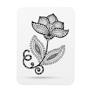 Henna Paisley Mehndi Doodles Magnet