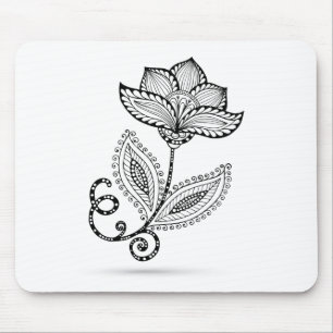 Henna Paisley Mehndi Doodles Mouse Mat