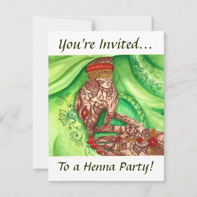 Henna Party Invitations (Front)