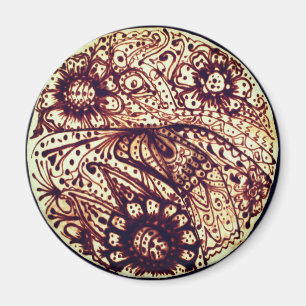 Henna pattern magnet