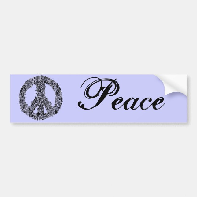 Henna Peace Sign Bumper Sticker (Front)