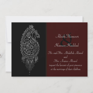 Henna Peacock Invitation