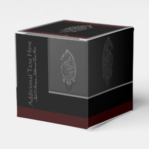 Henna Peacock (Silver) Favour Box