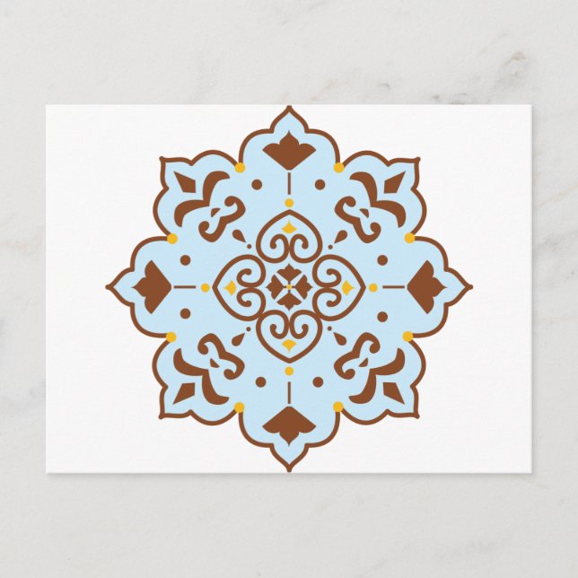 Henna Persian Rug Mandala Postcard (Front)