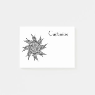 Henna-style Sun Tattoo Thunder_Cove Post-it Notes