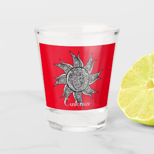 Henna-style Sun Tattoo Thunder_Cove Shot Glass