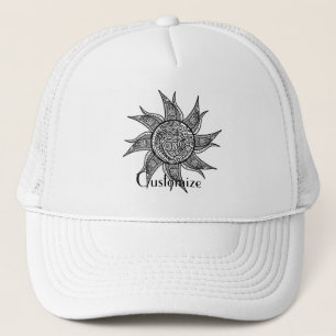 Henna-style Sun Tattoo Thunder_Cove Trucker Hat