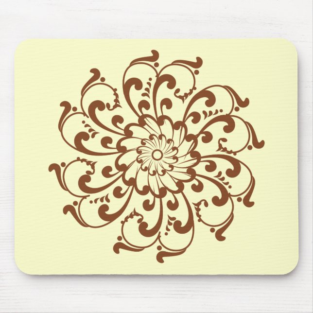 Henna Swirl Mandala Mouse Mat (Front)